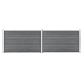 vidaXL Gartenzaun WPC 353x106 cm Grau