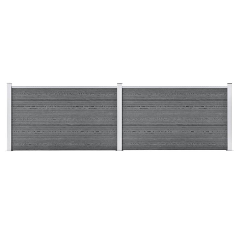 vidaXL Gartenzaun WPC 353x106 cm Grau vidaXL Gartenzaun WPC 353x106 cm Grau