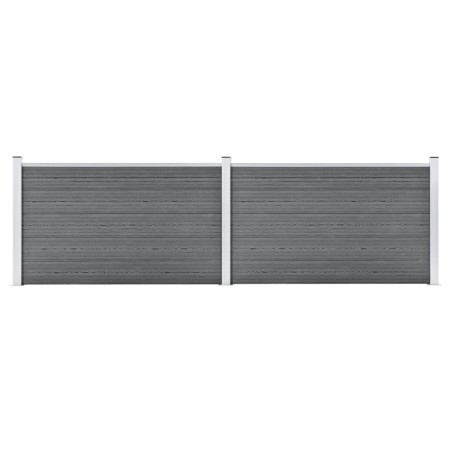 vidaXL Gartenzaun WPC 353x106 cm Grau