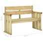 vidaXL Gartenbank 121 cm Kiefernholz Imprägniert vidaXL Gartenbank 121 cm Kiefernholz Imprägniert