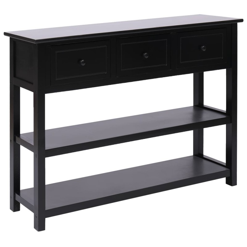 vidaXL Sideboard Schwarz 108x30x76 cm Massivholz Paulownia vidaXL Sideboard Schwarz 108x30x76 cm Massivholz Paulownia
