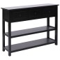 vidaXL Sideboard Schwarz 108x30x76 cm Massivholz Paulownia vidaXL Sideboard Schwarz 108x30x76 cm Massivholz Paulownia