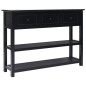 vidaXL Sideboard Schwarz 108x30x76 cm Massivholz Paulownia vidaXL Sideboard Schwarz 108x30x76 cm Massivholz Paulownia
