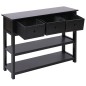 vidaXL Sideboard Schwarz 108x30x76 cm Massivholz Paulownia vidaXL Sideboard Schwarz 108x30x76 cm Massivholz Paulownia