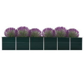 vidaXL Garten-Hochbeet Verzinkter Stahl 480x80x77 cm Grün