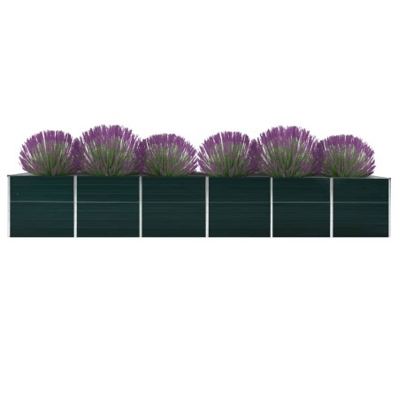vidaXL Garten-Hochbeet Verzinkter Stahl 480x80x77 cm Grün
