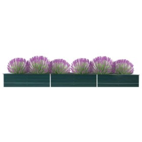vidaXL Garten-Hochbeet Verzinkter Stahl 480x80x45 cm Grün