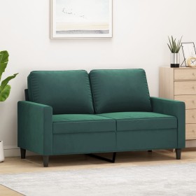 vidaXL 2-Sitzer-Sofa Dunkelgrün 120 cm Samt