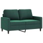 vidaXL 2-Sitzer-Sofa Dunkelgrün 120 cm Samt vidaXL 2-Sitzer-Sofa Dunkelgrün 120 cm Samt