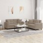 vidaXL 2-tlg. Sofagarnitur mit Kissen Taupe Mikrofasergewebe vidaXL 2-tlg. Sofagarnitur mit Kissen Taupe Mikrofasergewebe