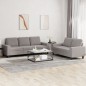 vidaXL 2-tlg. Sofagarnitur Taupe Stoff vidaXL 2-tlg. Sofagarnitur Taupe Stoff
