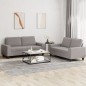 vidaXL 2-tlg. Sofagarnitur Taupe Stoff vidaXL 2-tlg. Sofagarnitur Taupe Stoff