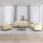 vidaXL 3-tlg. Sofagarnitur Creme Stoff vidaXL 3-tlg. Sofagarnitur Creme Stoff