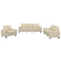 vidaXL 3-tlg. Sofagarnitur Creme Stoff vidaXL 3-tlg. Sofagarnitur Creme Stoff