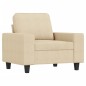 vidaXL 3-tlg. Sofagarnitur Creme Stoff vidaXL 3-tlg. Sofagarnitur Creme Stoff