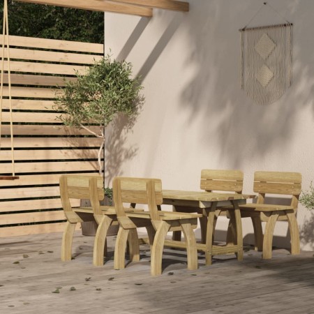 vidaXL 5-tlg. Garten-Essgruppe Kiefernholz Imprägniert