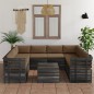 vidaXL 9-tlg. Garten-Sofagarnitur aus Paletten mit Kissen Kiefernholz vidaXL 9-tlg. Garten-Sofagarnitur aus Paletten mit Kissen Kiefernholz