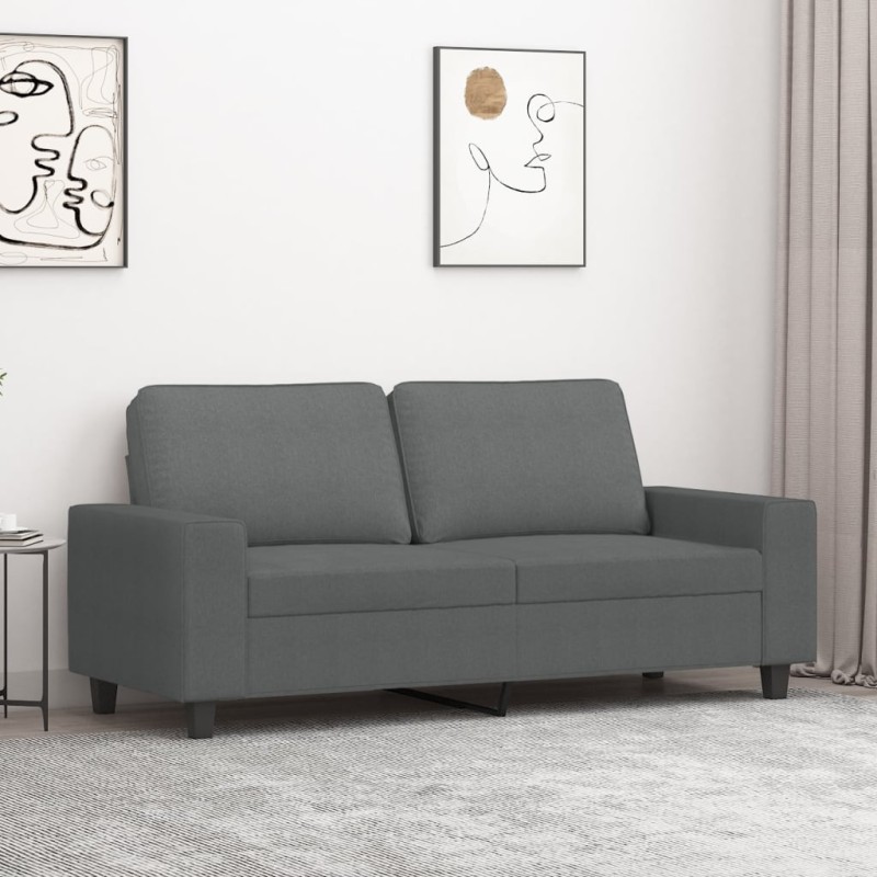 vidaXL 2-Sitzer-Sofa Dunkelgrau 140 cm Stoff vidaXL 2-Sitzer-Sofa Dunkelgrau 140 cm Stoff