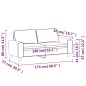vidaXL 2-Sitzer-Sofa Dunkelgrau 140 cm Stoff vidaXL 2-Sitzer-Sofa Dunkelgrau 140 cm Stoff