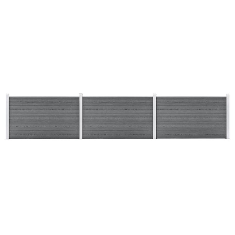 vidaXL Gartenzaun WPC 526x106 cm Grau vidaXL Gartenzaun WPC 526x106 cm Grau