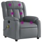 vidaXL Massagesessel Grau Kunstleder vidaXL Massagesessel Grau Kunstleder