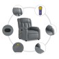 vidaXL Massagesessel Grau Kunstleder vidaXL Massagesessel Grau Kunstleder