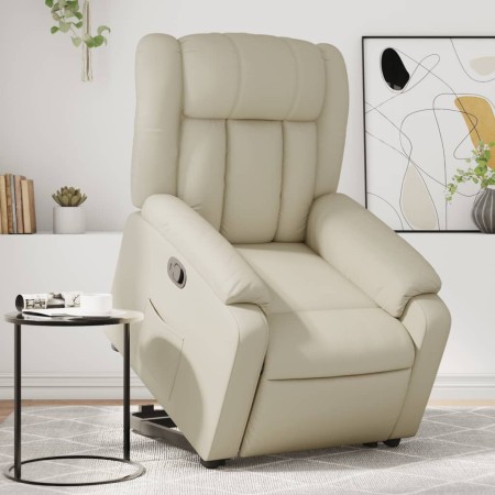 vidaXL Relaxsessel mit Aufstehhilfe Creme Kunstleder
