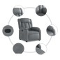 vidaXL Relaxsessel mit Aufstehhilfe Grau Kunstleder vidaXL Relaxsessel mit Aufstehhilfe Grau Kunstleder