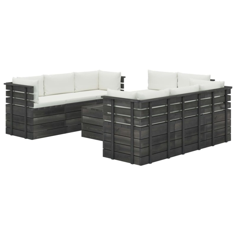 vidaXL 9-tlg. Garten-Sofagarnitur aus Paletten mit Kissen Kiefernholz vidaXL 9-tlg. Garten-Sofagarnitur aus Paletten mit Kissen Kiefernholz