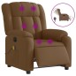 vidaXL Massagesessel Elektrisch Braun Stoff vidaXL Massagesessel Elektrisch Braun Stoff