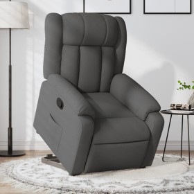 vidaXL Relaxsessel mit Aufstehhilfe Dunkelgrau Stoff