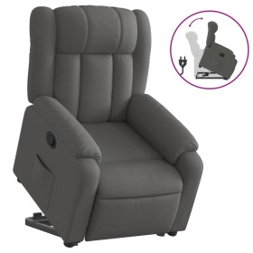 vidaXL Relaxsessel mit Aufstehhilfe Dunkelgrau Stoff