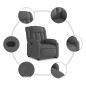 vidaXL Relaxsessel mit Aufstehhilfe Dunkelgrau Stoff vidaXL Relaxsessel mit Aufstehhilfe Dunkelgrau Stoff