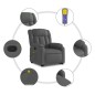 vidaXL Massagesessel mit Aufstehhilfe Dunkelgrau Stoff vidaXL Massagesessel mit Aufstehhilfe Dunkelgrau Stoff