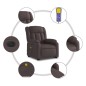 vidaXL Elektrischer Massagesessel mit Aufstehhilfe Dunkelbraun Stoff vidaXL Elektrischer Massagesessel mit Aufstehhilfe Dunkelbraun Stoff
