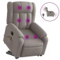 vidaXL Elektrischer Massagesessel mit Aufstehhilfe Taupe Stoff vidaXL Elektrischer Massagesessel mit Aufstehhilfe Taupe Stoff