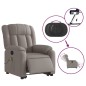 vidaXL Elektrischer Massagesessel mit Aufstehhilfe Taupe Stoff vidaXL Elektrischer Massagesessel mit Aufstehhilfe Taupe Stoff