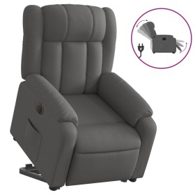 vidaXL Relaxsessel mit Aufstehhilfe Elektrisch Dunkelgrau Stoff
