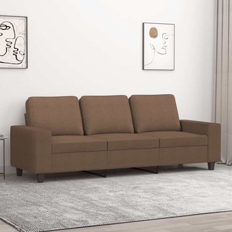 vidaXL 3-Sitzer-Sofa Braun 180 cm Stoff vidaXL 3-Sitzer-Sofa Braun 180 cm Stoff