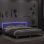 vidaXL Bettgestell mit Kopfteil und LED-Beleuchtung Grau Sonoma vidaXL Bettgestell mit Kopfteil und LED-Beleuchtung Grau Sonoma