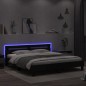 vidaXL Bettgestell mit Kopfteil und LED-Beleuchtung Schwarz 180x200 cm vidaXL Bettgestell mit Kopfteil und LED-Beleuchtung Schwarz 180x200 cm