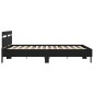 vidaXL Bettgestell mit Kopfteil und LED-Beleuchtung Schwarz 180x200 cm vidaXL Bettgestell mit Kopfteil und LED-Beleuchtung Schwarz 180x200 cm