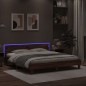 vidaXL Bettgestell mit Kopfteil und LED-Beleuchtung Braun Eiche-Optik vidaXL Bettgestell mit Kopfteil und LED-Beleuchtung Braun Eiche-Optik