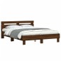 vidaXL Bettgestell mit Kopfteil Braun Eichen-Optik 140x190 cm vidaXL Bettgestell mit Kopfteil Braun Eichen-Optik 140x190 cm