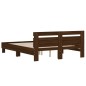 vidaXL Bettgestell mit Kopfteil Braun Eichen-Optik 140x190 cm vidaXL Bettgestell mit Kopfteil Braun Eichen-Optik 140x190 cm