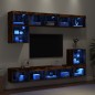 vidaXL 8-tlg. Wohnwand mit LED-Beleuchtung Räuchereiche Holzwerkstoff vidaXL 8-tlg. Wohnwand mit LED-Beleuchtung Räuchereiche Holzwerkstoff