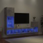 vidaXL 4-tlg. Wohnwand mit LED-Beleuchtung Betongrau Holzwerkstoff vidaXL 4-tlg. Wohnwand mit LED-Beleuchtung Betongrau Holzwerkstoff