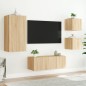 vidaXL 5-tlg. Wohnwand mit LED-Beleuchtung Sonoma-Eiche Holzwerkstoff vidaXL 5-tlg. Wohnwand mit LED-Beleuchtung Sonoma-Eiche Holzwerkstoff