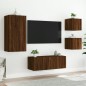 vidaXL 5-tlg. Wohnwand mit LED-Beleuchtung Braun Eichen-Optik vidaXL 5-tlg. Wohnwand mit LED-Beleuchtung Braun Eichen-Optik