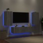 vidaXL 4-tlg. Wohnwand mit LED-Beleuchtung Grau Sonoma Holzwerkstoff vidaXL 4-tlg. Wohnwand mit LED-Beleuchtung Grau Sonoma Holzwerkstoff
